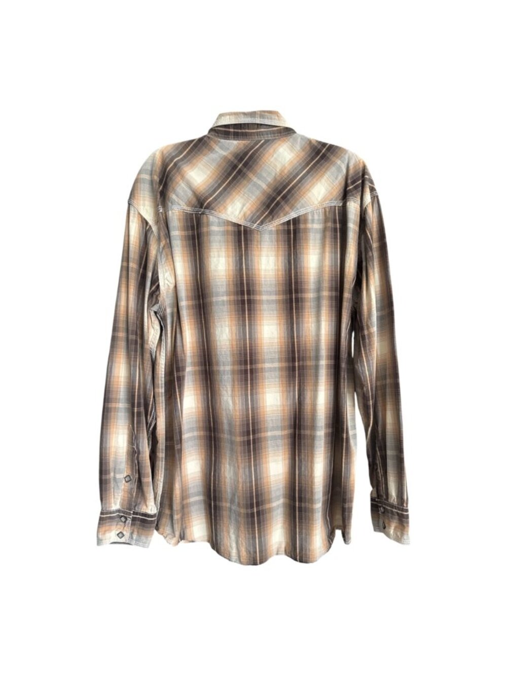 Larry Mahan Mens Cowboy Collection Plaid Western Pearl Snap All Cotton Shirt XXL - Picture 4 of 13